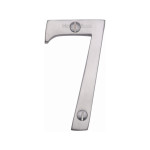 M Marcus Heritage Brass Numeral 7 - Face Fix 76mm Slimline font